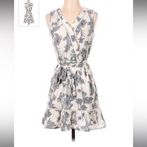 Sienna Sky Ivory Floral Midi Dress Size Small